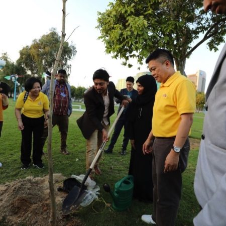 planted 300 Golden Shower Trees, the National Flower of Thailand