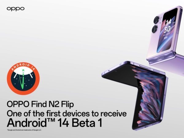 فايند N2 فليب القابل للطي واحد من الهواتف الأولى حول العالم التي ستتلقى ‏الإصدار التجريبي الأول لتحديث أندرويدBETA 14   1 (Android 14 Beta 1)